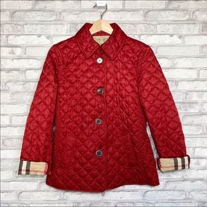 • Burberry Brit • Copford Quilted Red Coat